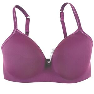 Victoria's Secret Burgundy Full Coverage Bra 34DD F75 Wireless Comfort Fit